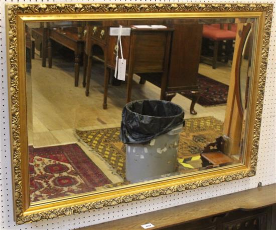 Gilt-framed rectangular mirror